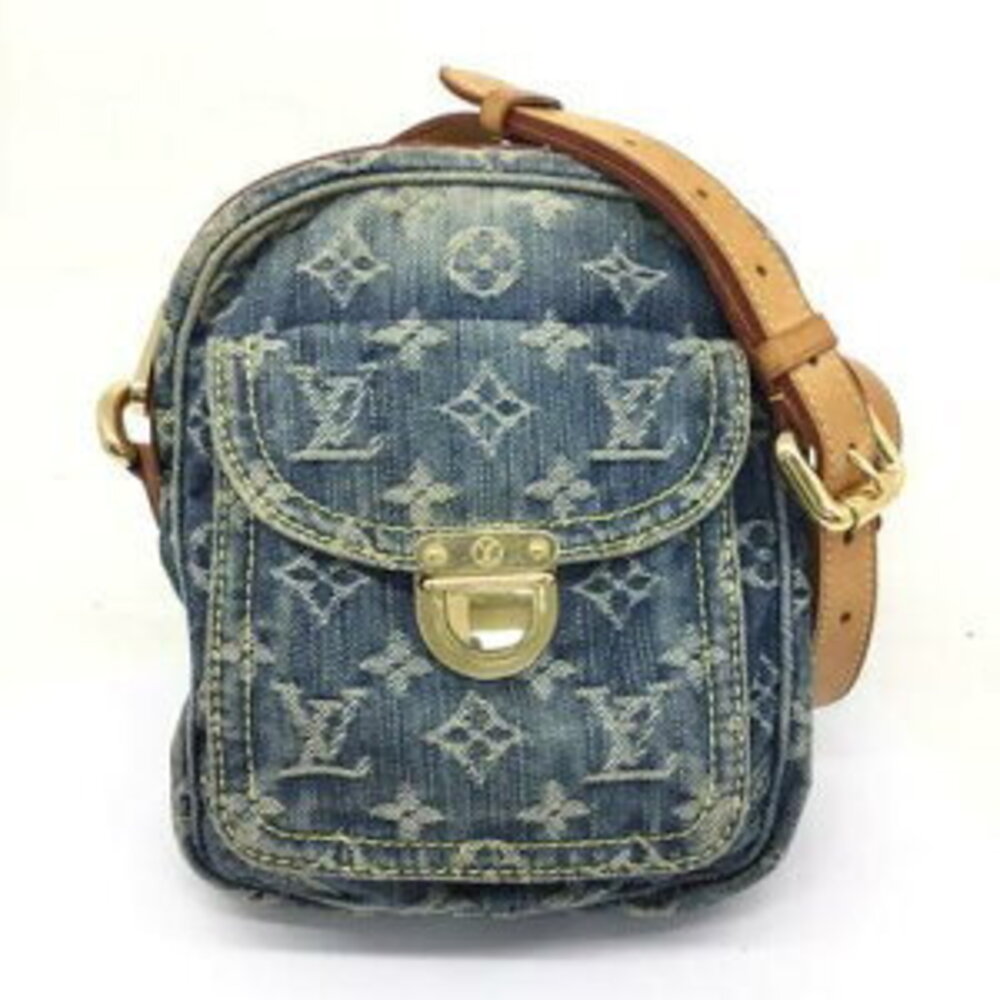 LOUIS VUITTON camera bag Monogram denim shoulder